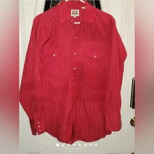 Vintage Ely Cattleman Long Sleeve Pearl Snap Western Shirt